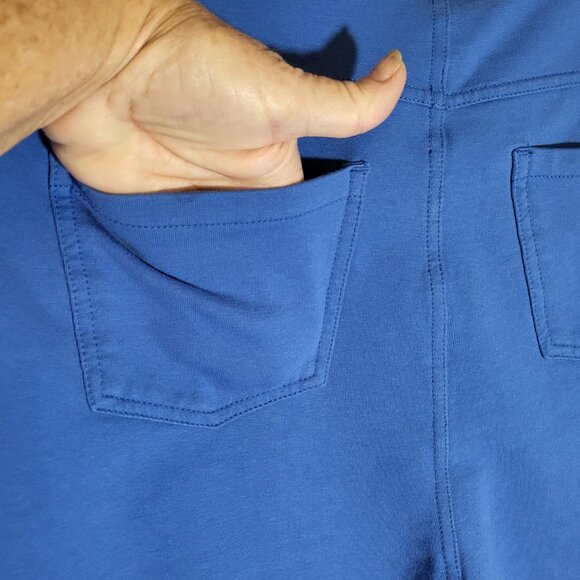 Susan Graver Weekend Pull On Bermuda Shorts Size 1X Paris Blue - Picture 4 of 7